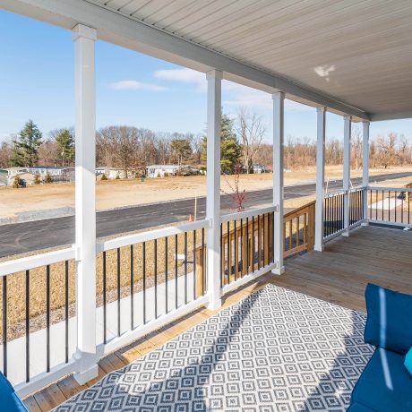 Exterior view of the porch of The Aster home